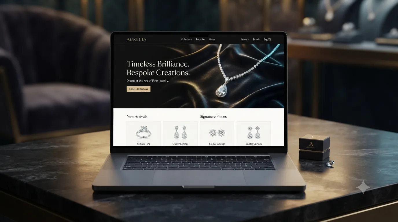 Jewelry Storefront website screenshot